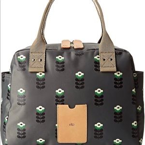Etc by Orla Kiely Slate Buttercup Stem Zip Bag